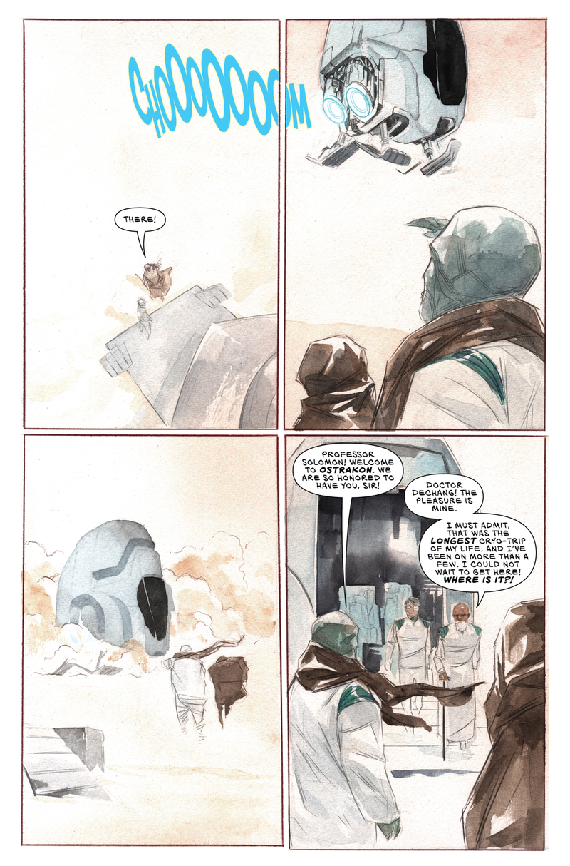 Illustration for article titled Exclusive Image preview: Dr. Quon’s secret origin is revealed in Descender #6
